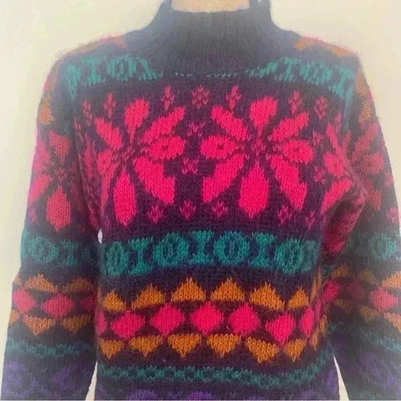 Vintage Mohair Blend Milano Design  Group Sweater - Picture 3 of 8